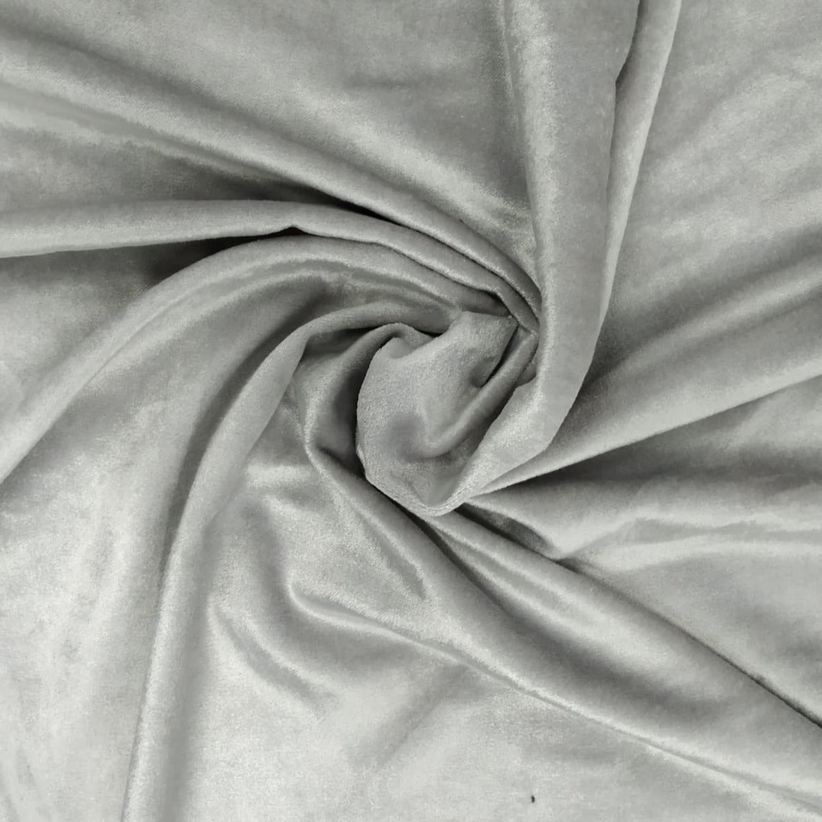 Light Grey Solid Cotton Velvet Fabric Online India