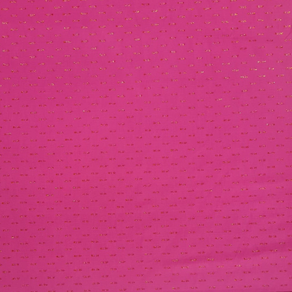 Magenta Pink Solid Jacquard Cotton Fabric 48 Inches Plain Weave