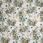 Buy White Blue Ditsy Floral Print Rayon Fabric Online