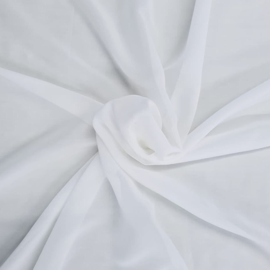 White Solid Crepe Dyeable Fabric - TradeUNO