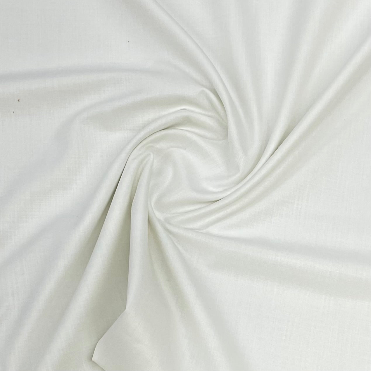 White Solid Enfield Cotton Fabric - TradeUNO