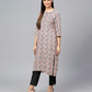 White & Pink Handblock Cotton Fabric Trade UNO