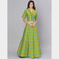 Yellow Floral With Hand Block Print Cotton Fabric Trade UNO
