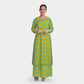 Yellow Floral With Hand Block Print Cotton Fabric Trade UNO