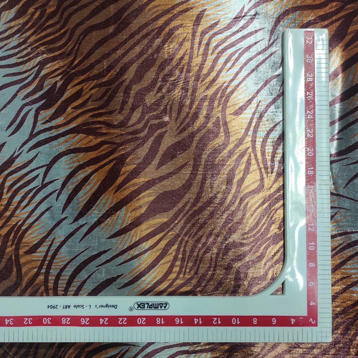 Brown & Cream Animal Print Velvet Fabric Trade UNO