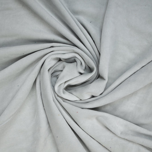 Buy Light Grey Solid Cotton Velvet Fabric 