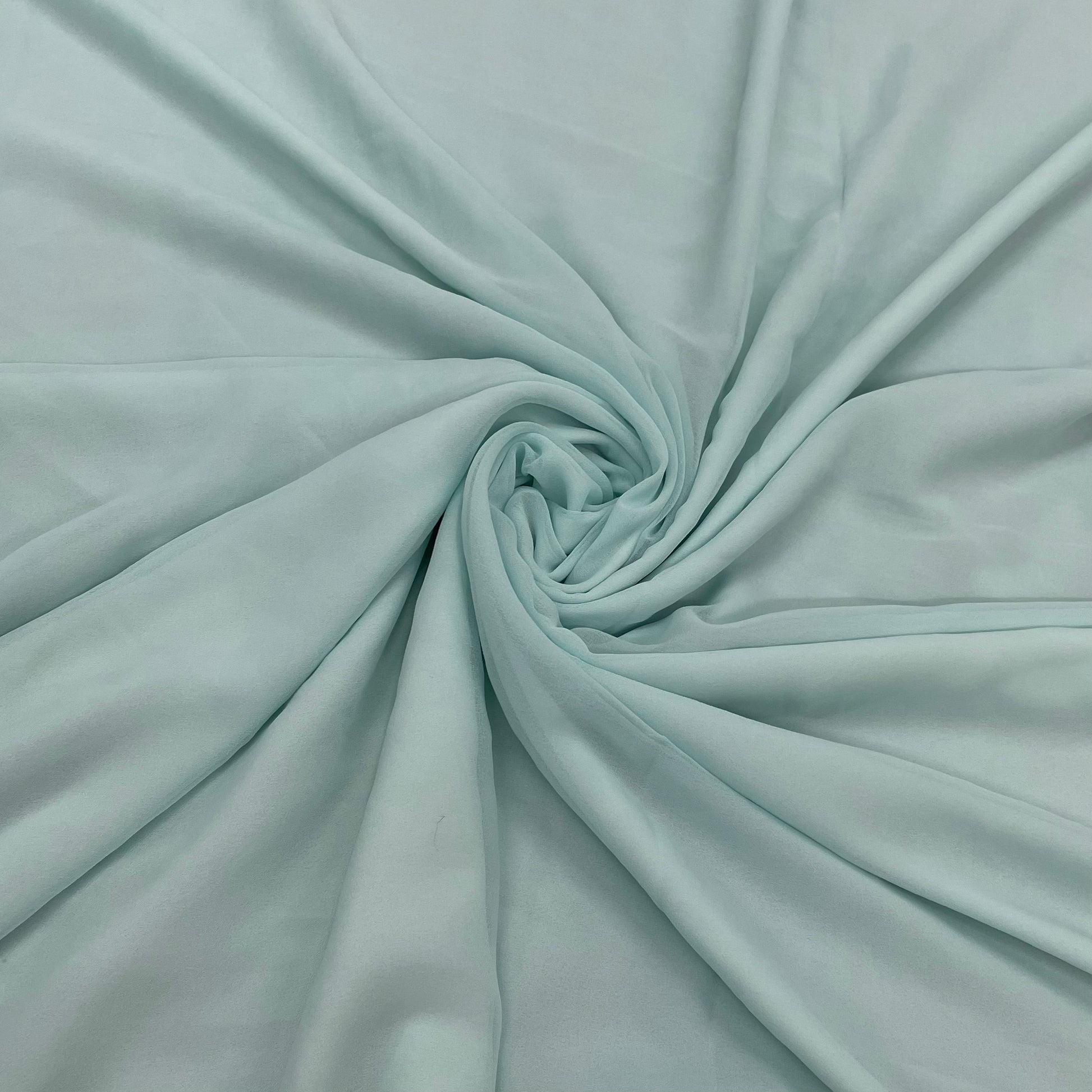 Sky Blue Solid Georgette Fabric - TradeUNO
