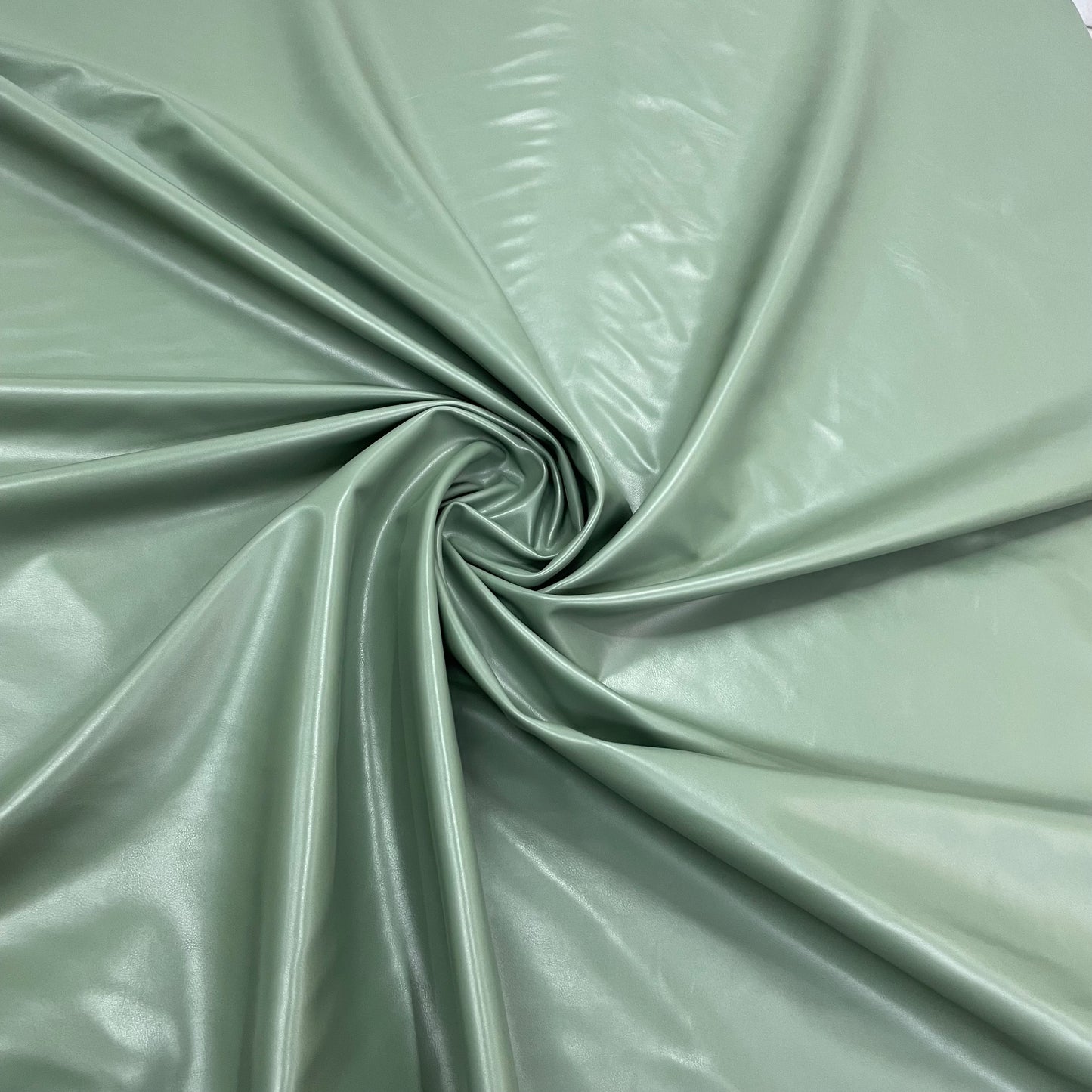 Green Solid Rexine Faux Leather Fabric