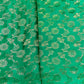 Green With Gold Zari Floral Banarasi Brocade Fabric - TradeUNO