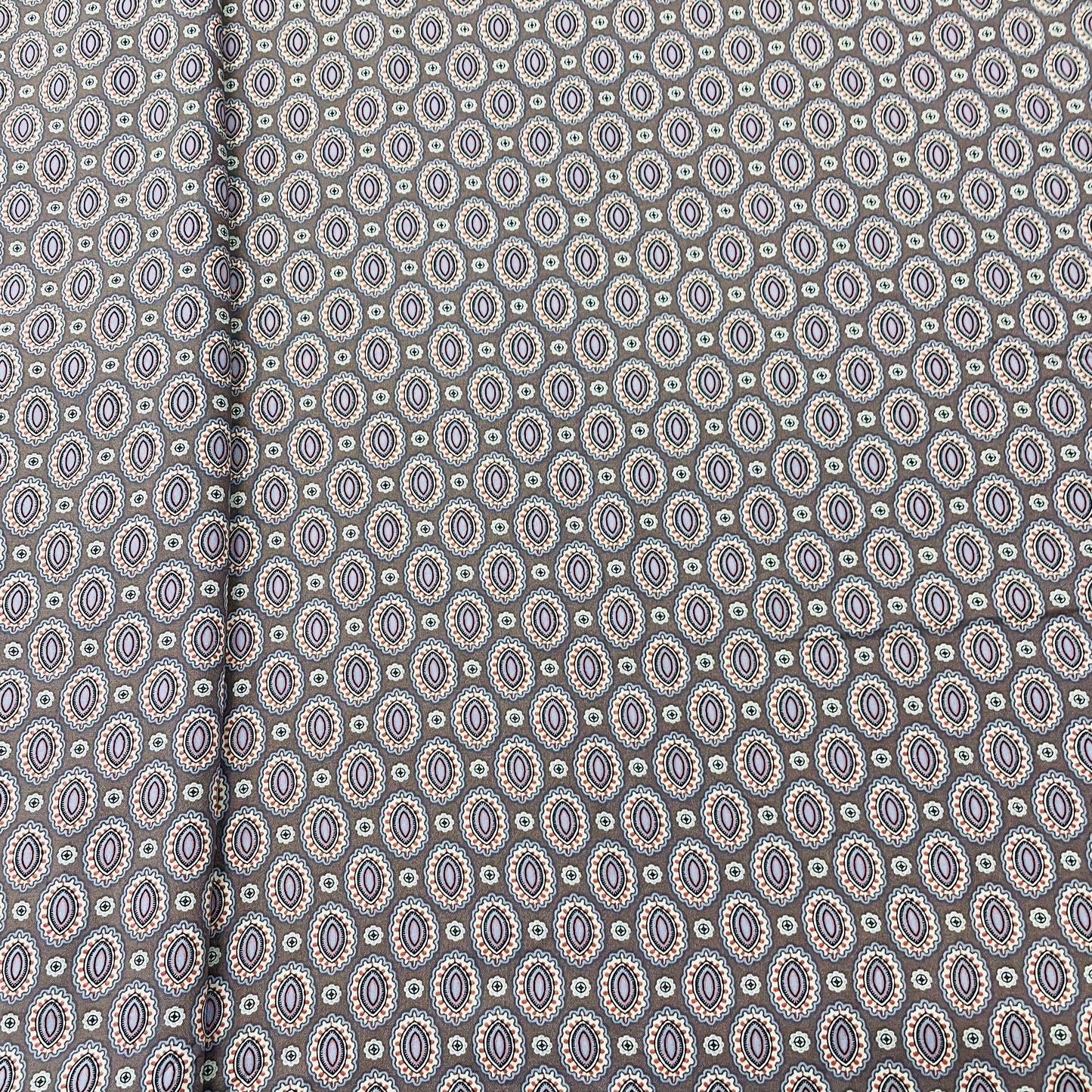 Purple Geometrical Print Moss Crepe Fabric - TradeUNO
