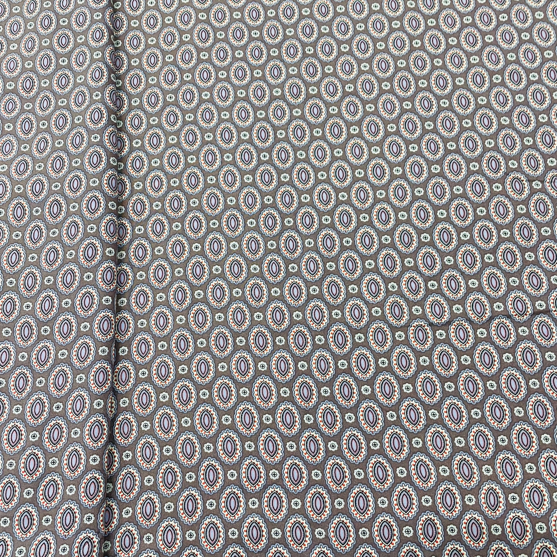 Purple Geometrical Print Moss Crepe Fabric - TradeUNO
