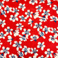 Dark Blue With Pink Floral Print Rayon Fabric - TradeUNO