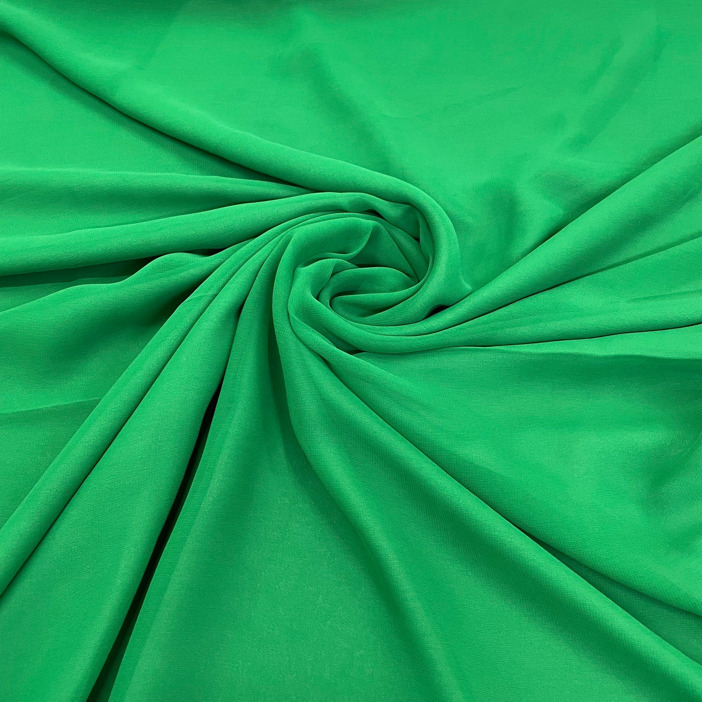 Forest Green Solid Georgette Fabric - TradeUNO