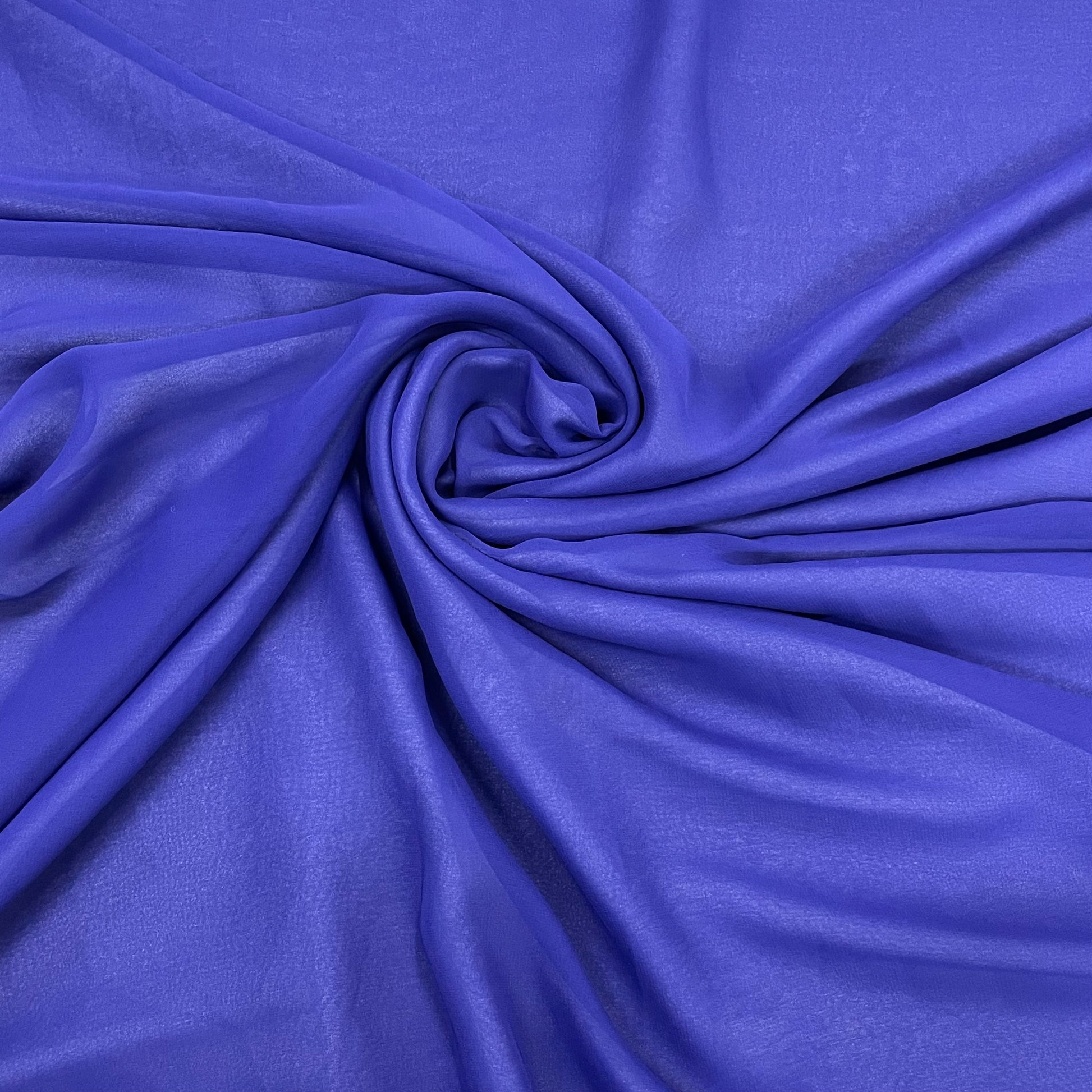 Dark Blue Solid Georgette Fabric - TradeUNO