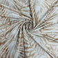 White & Brown Floral Print Poly Satin Fabric - TradeUNO