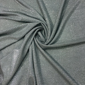 Grey Foil Tiger Skin Elastane Fabric