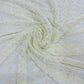 White with Golden Lurex Geometrical Georgette Jacquard Dyeable Fabric