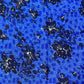 Blue With Navy Blue Floral Crepe Fabric ,42 inches - TradeUNO