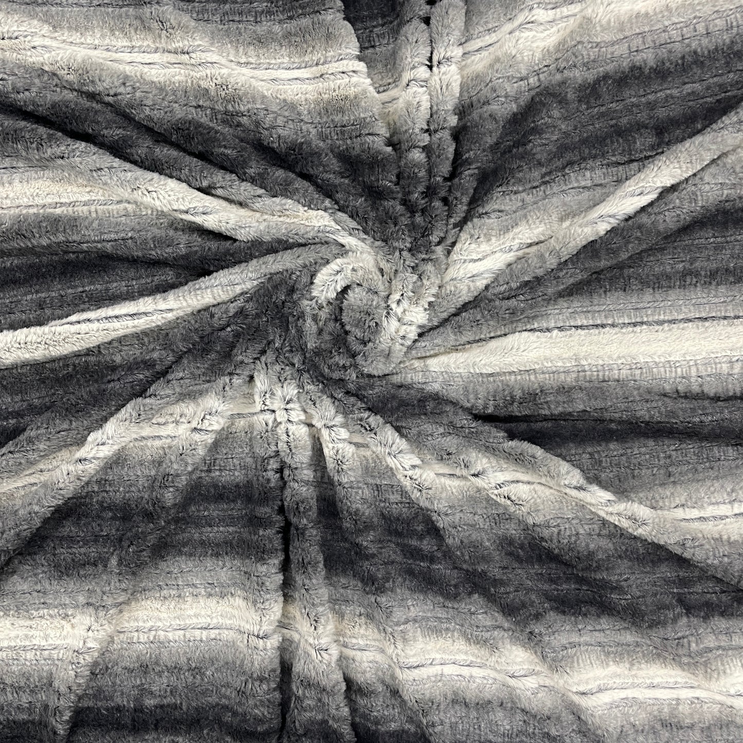 Black White Fur Knitted Pile Fabric - TradeUNO