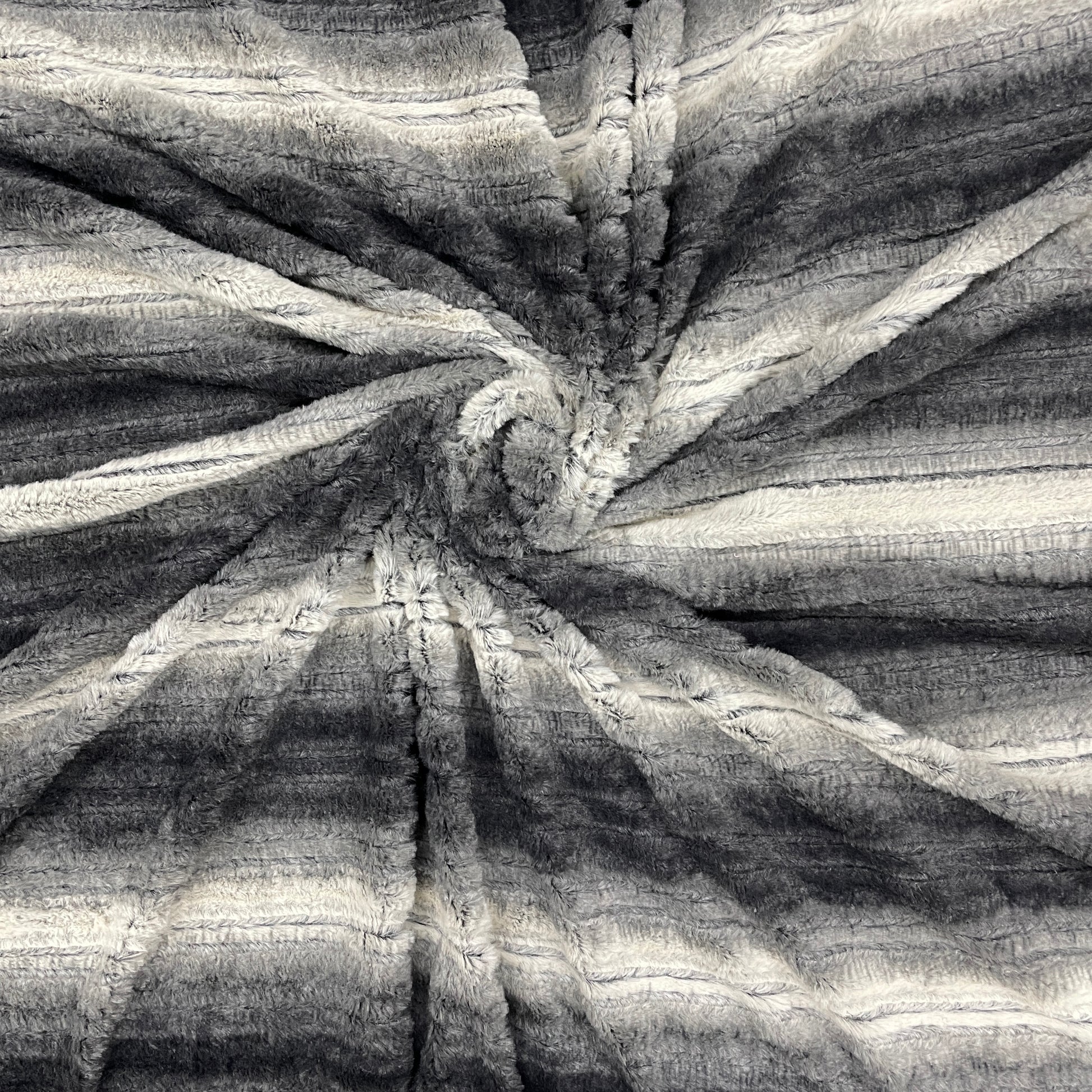 Black White Fur Knitted Pile Fabric - TradeUNO