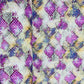 Grey & Multicolor Geometerical Print Sequence Embroidery Blended Cotton Fabric