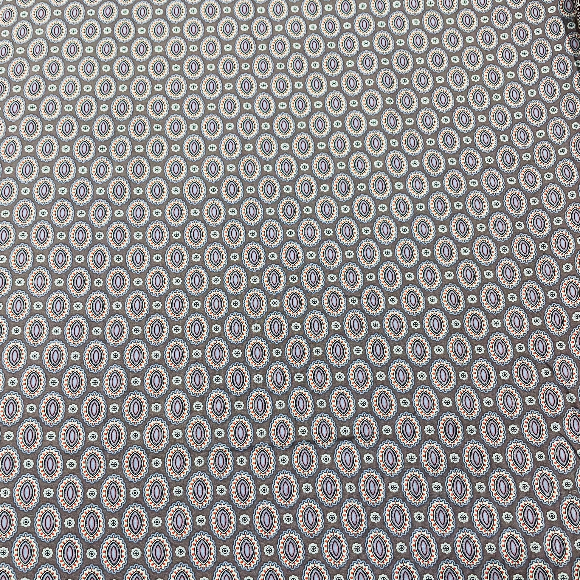 Purple Geometrical Print Moss Crepe Fabric - TradeUNO