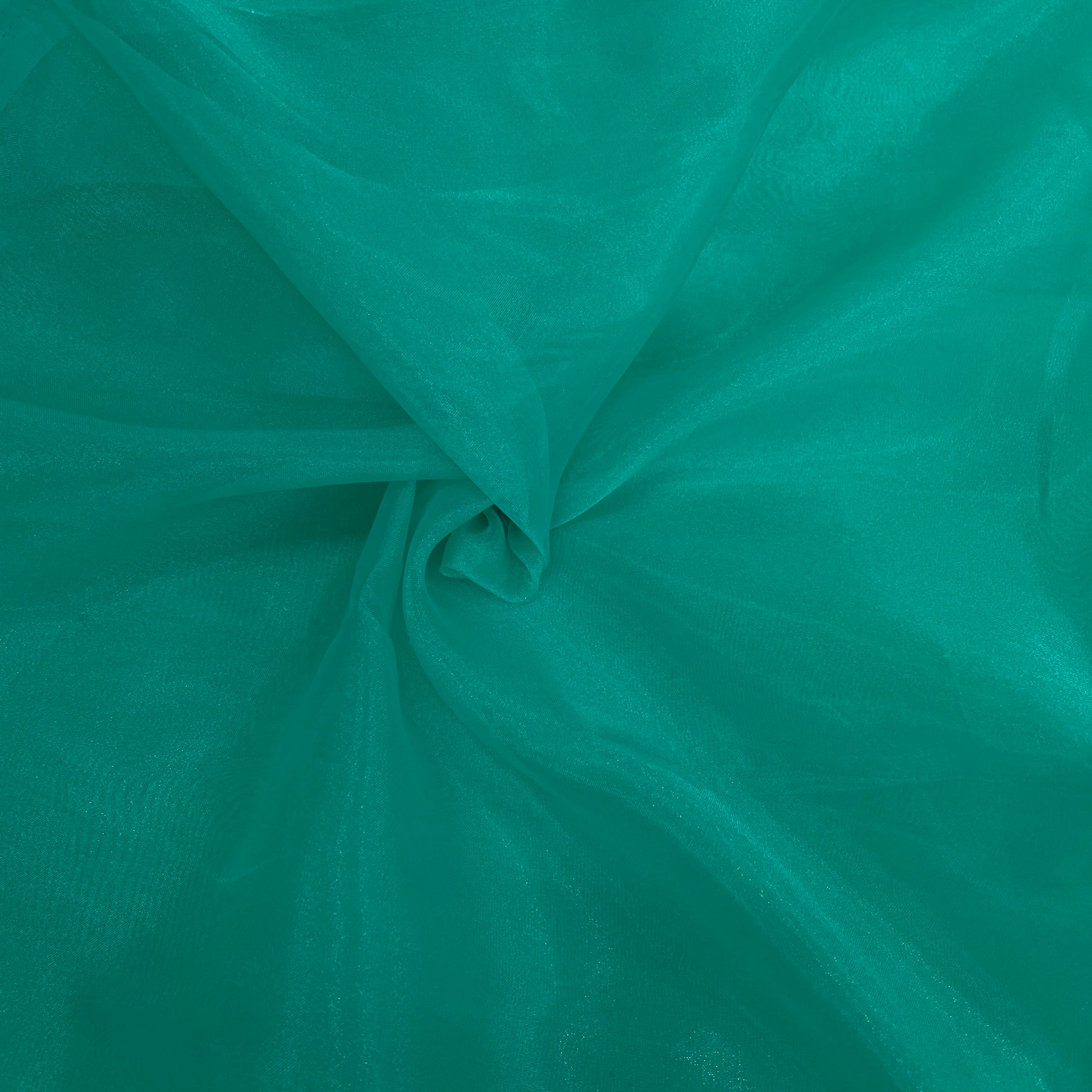 Sea Green Solid Organza Tissue Fabric - TradeUNO