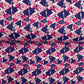 Blue With Pink Geometrical Print Cotton Fabric - TradeUNO