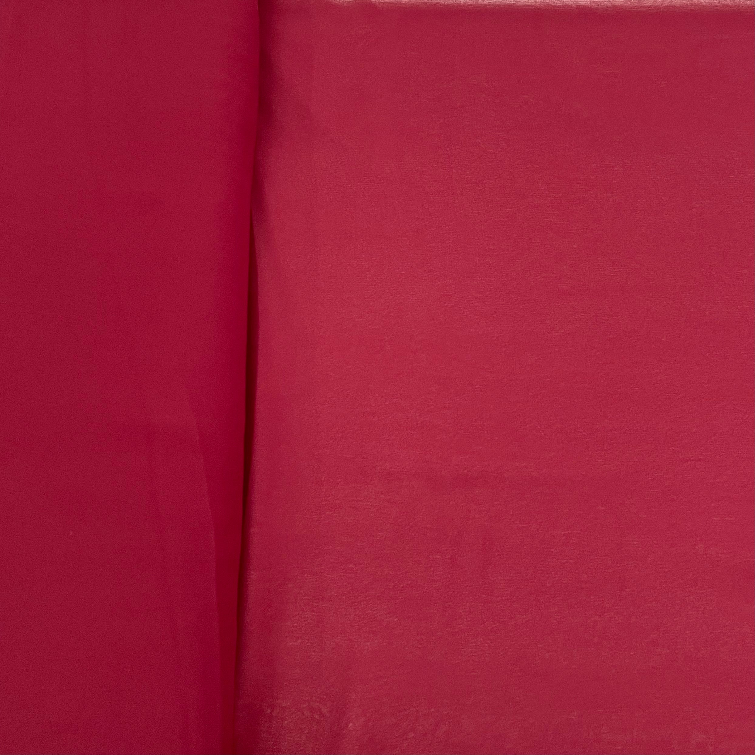 Red Maroon Solid Georgette Fabric - TradeUNO