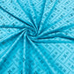 Sky Blue Schiffli Embroidery Cotton Fabric