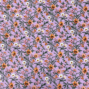Black With Green Leaf Print Rayon Fabric - TradeUNO