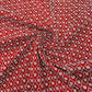 Red Geometrical Embroidery Dupion Silk Fabric - TradeUNO