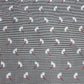 Black Stripes Floral Pleated Knitted Satin Fabric - TradeUNO