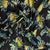 Black With Green Floral Print Rayon Fabric - TradeUNO
