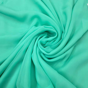 Sea Green Solid Georgette Fabric