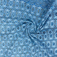 Blue Schiffli Embroidery Cotton Fabric