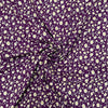 Raspberry Purple With Cream Floral Print Rayon Fabric - TradeUNO