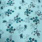 Light Blue With Blue Floral Chiffon Dobby Fabric - TradeUNO