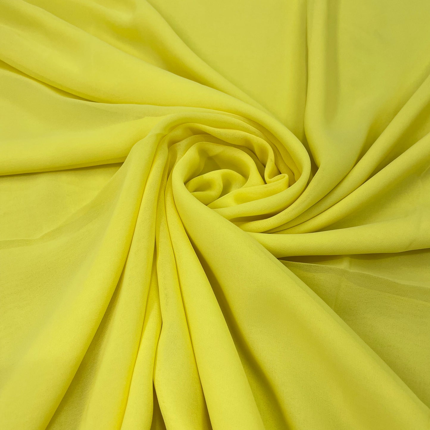 Light Yellow Solid Georgette Fabric - TradeUNO