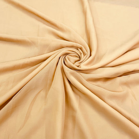 Safety Yellow Solid Georgette Fabric