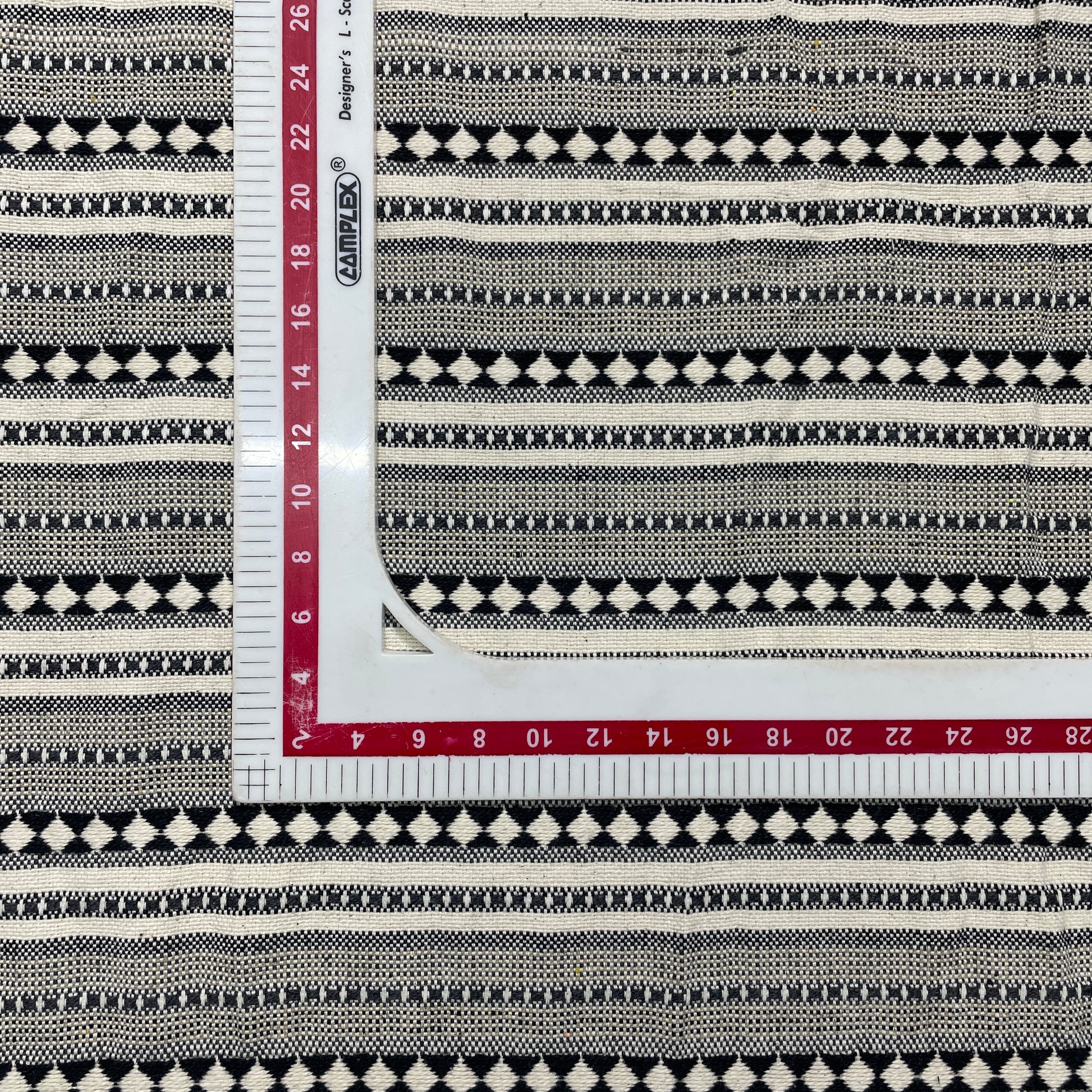 Black And White Stripes Jacquard Tapestry Fabric - TradeUNO