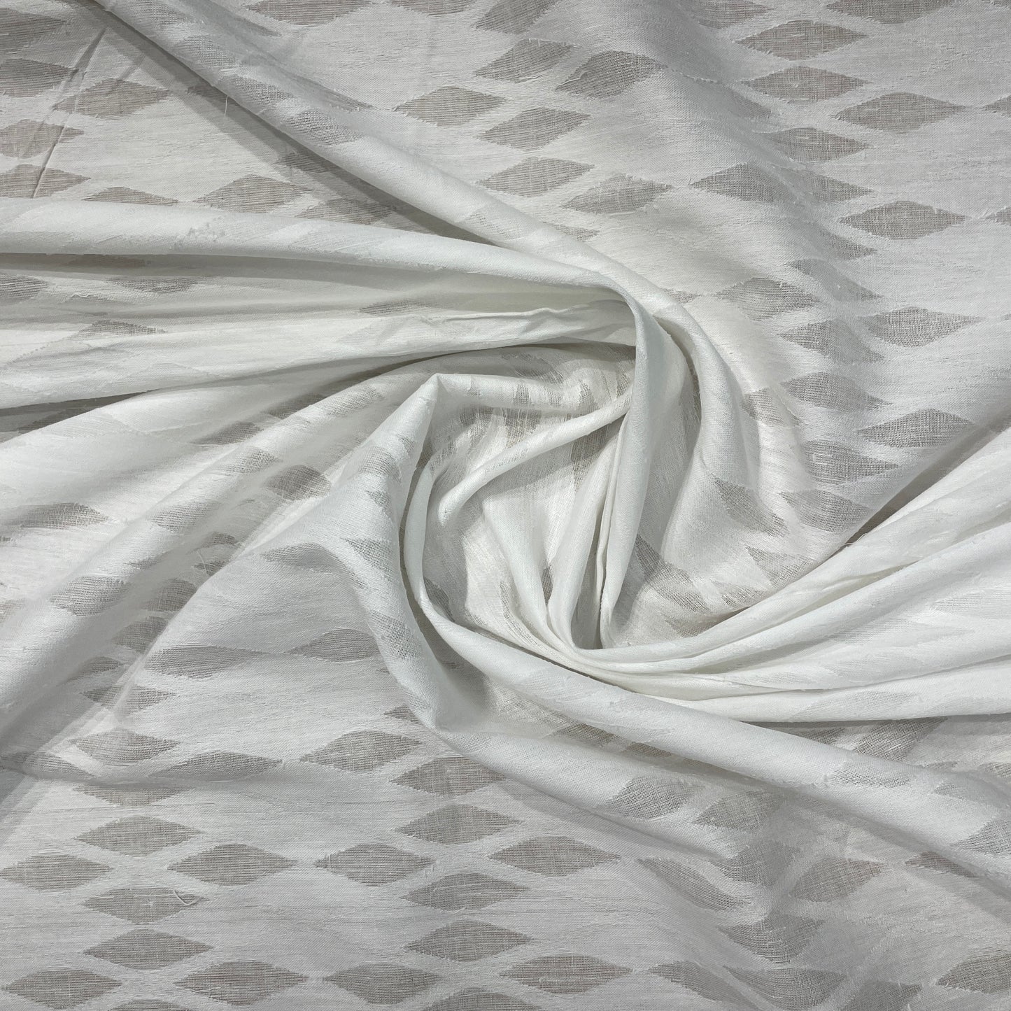 RFD White Dyeable Cotton Jacquard Fabric - TradeUNO