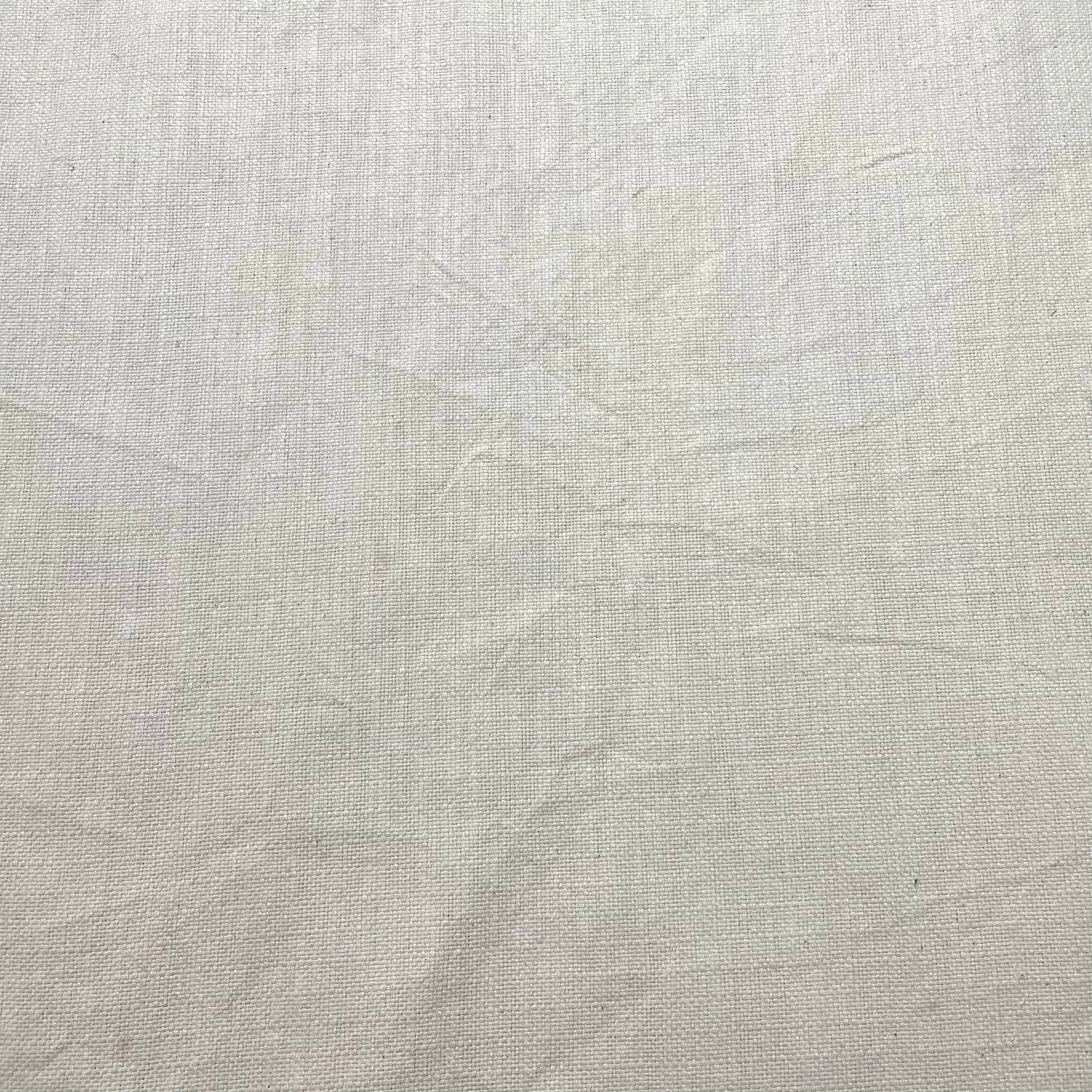 Cream Solid Slub Fabric - TradeUNO