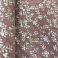 Rust Brown Leaf Embroidery Sequence Georgette Fabric - TradeUNO