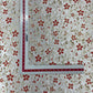 White Red Floral Print Brasso Velvet Fabric - TradeUNO