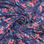 Dark Blue With Pink Floral Print Rayon Fabric - TradeUNO