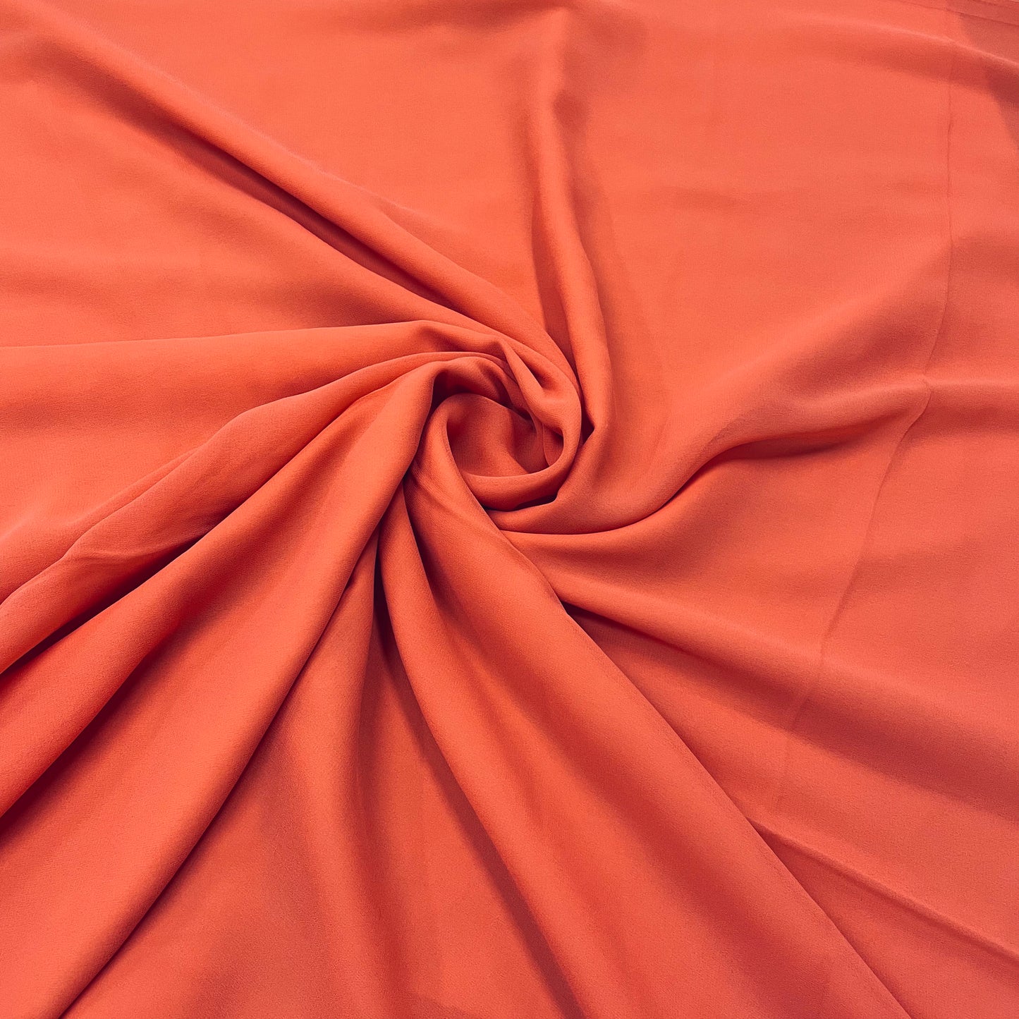 Coral Pink Solid Georgette Fabric - TradeUNO