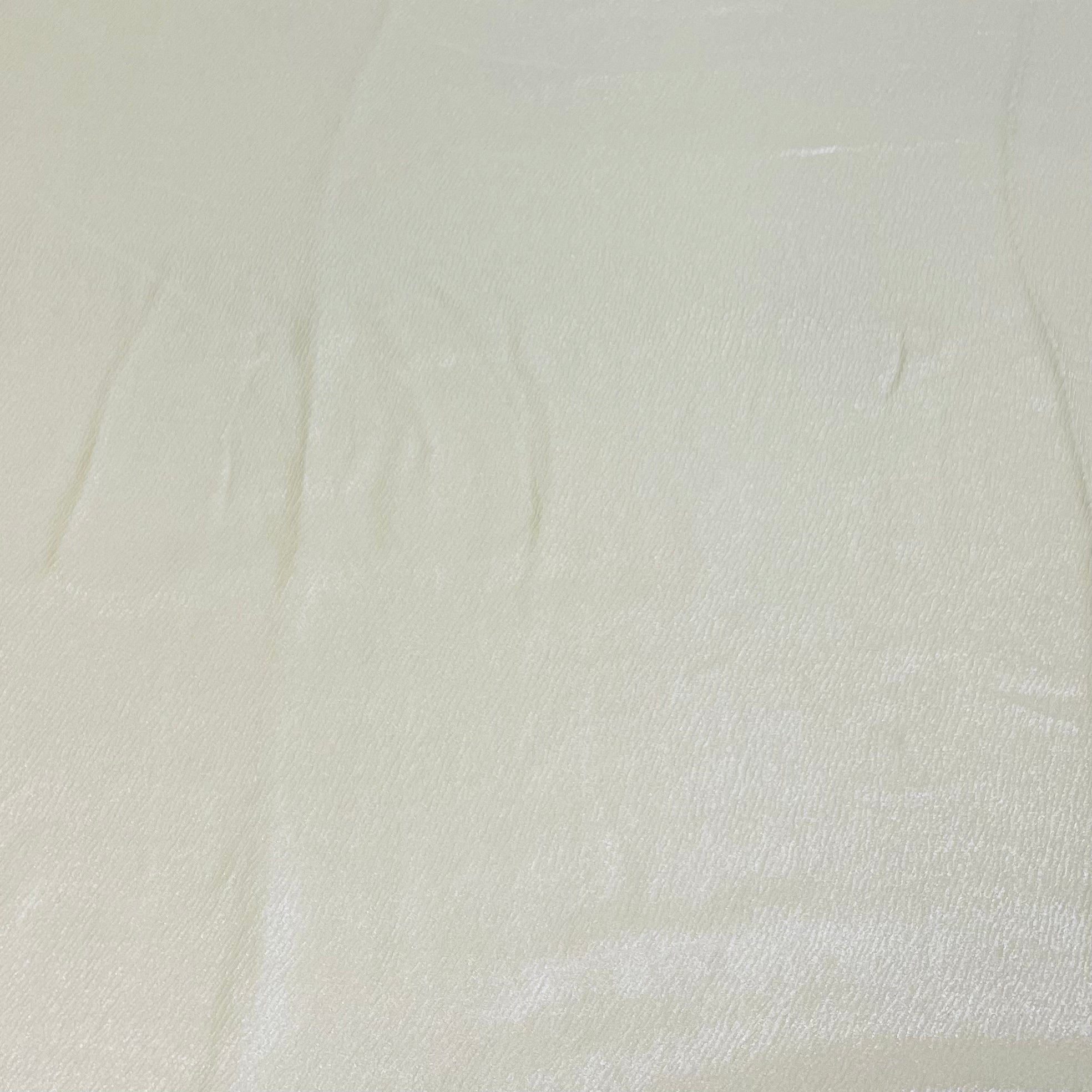 Beige Silver Crush With Foil Georgette Satin Fabric - TradeUNO