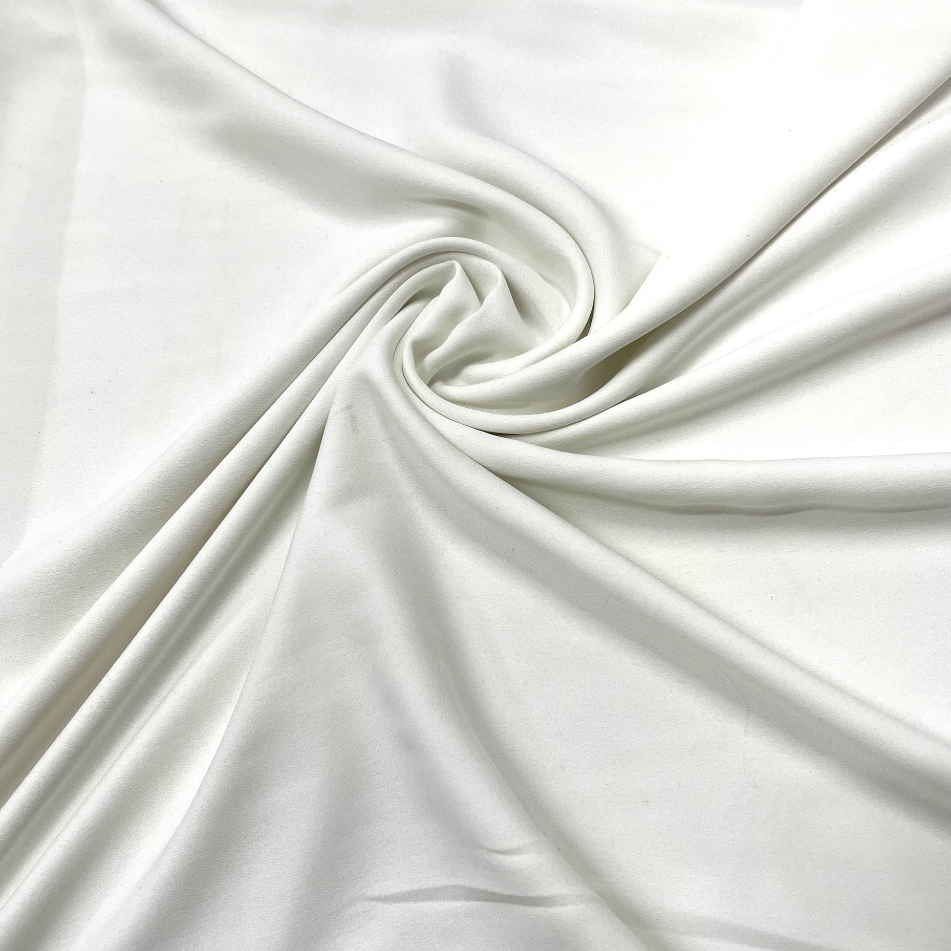 White Solid Poly Moss Fabric