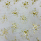 White with gold zari Floral Embroidery Sequence Dyeable Georgette Fabric - TradeUNO